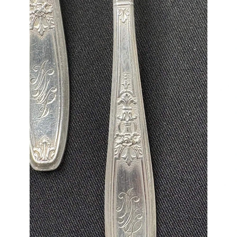 1847‎ Rogers Bros AMBASSADOR Dinner Forks Spoons Lot of 7 Pieces Monogram